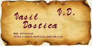 Vasil Dostica vizit kartica